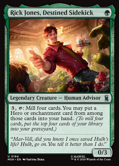 MTG Rick Jones, Destined Sidekick MSH 184 Regular Foil