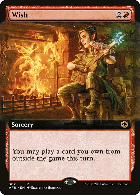 MTG Wish AFR 382 Extended Art Foil