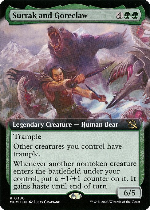 MTG Surrak and Goreclaw MOM 380 Extended Art Nonfoil