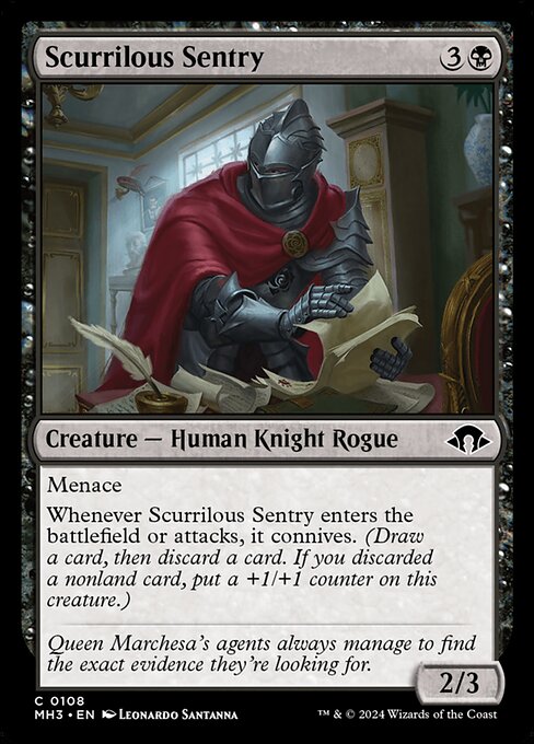 MTG Scurrilous Sentry MH3 108 Regular Nonfoil