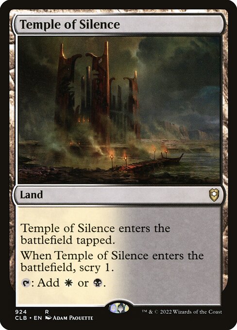 MTG Temple of Silence CLB 924 Commander Deck Nonfoil