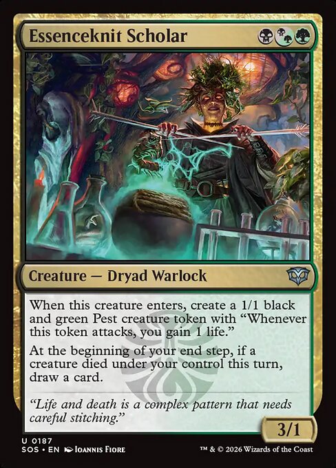 MTG Essenceknit Scholar SOS 187 Regular Foil