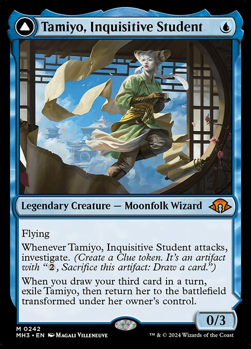 MTG Tamiyo, Inquisitive Student // Tamiyo, Seasoned Scholar MH3 242 Regular Foil