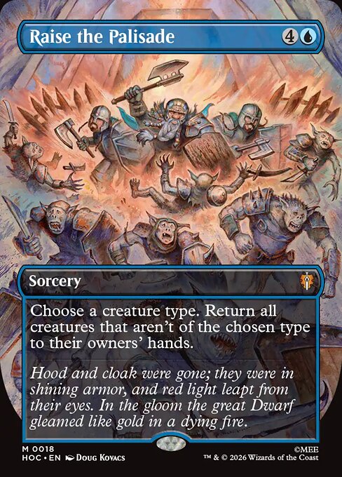 MTG Raise the Palisade HOC 018 Regular Foil
