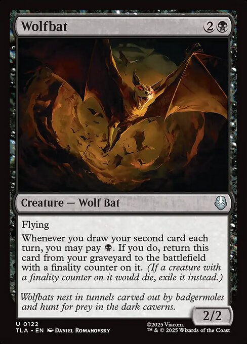 MTG Wolfbat TLA 122 Regular Nonfoil