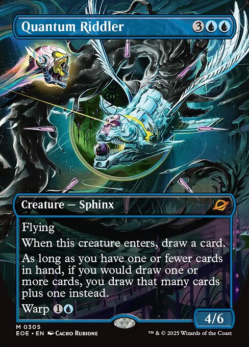 MTG Quantum Riddler EOE 305 Borderless Surreal Space Nonfoil
