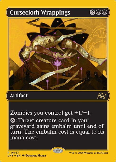 MTG Cursecloth Wrappings DFT 447 Regular First-Place Foil