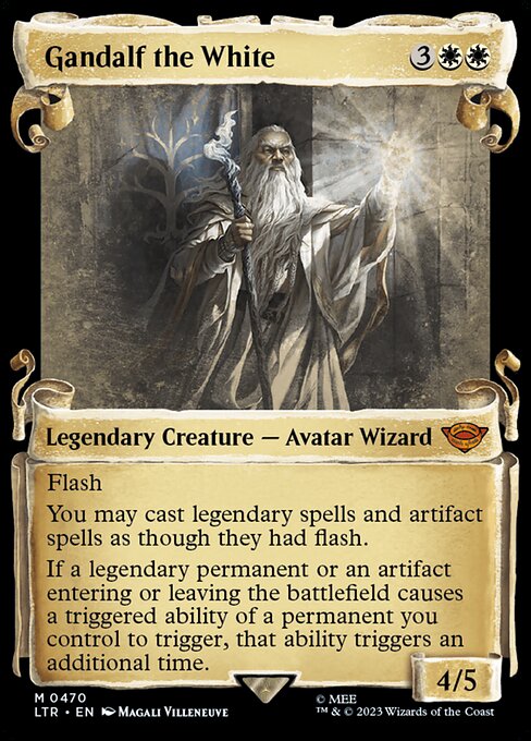 MTG Gandalf the White LTR 470 Showcase Scrolls of Middle-earth Nonfoil
