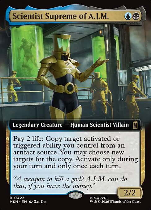 MTG Scientist Supreme of A.I.M. MSH 423 Extended Art Nonfoil