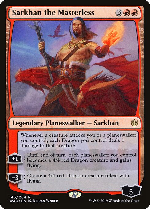 MTG Sarkhan the Masterless WAR 143 Standard Foil front