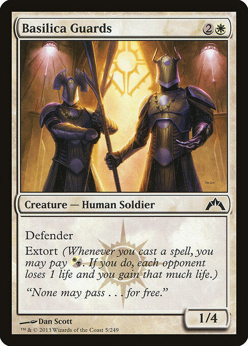 MTG Basilica Guards GTC 005 Regular Foil