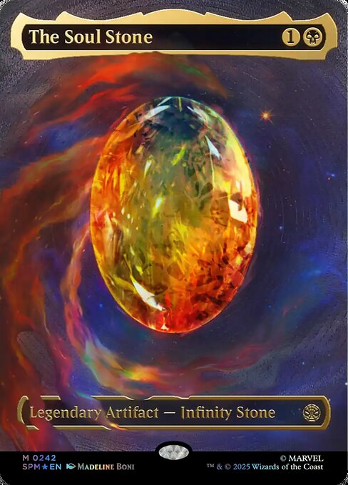 MTG The Soul Stone SPM 242 Textless Borderless Soul Stone Cosmic Foil