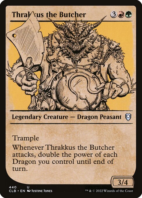 MTG Thrakkus the Butcher CLB 440 Showcase Rulebook Nonfoil