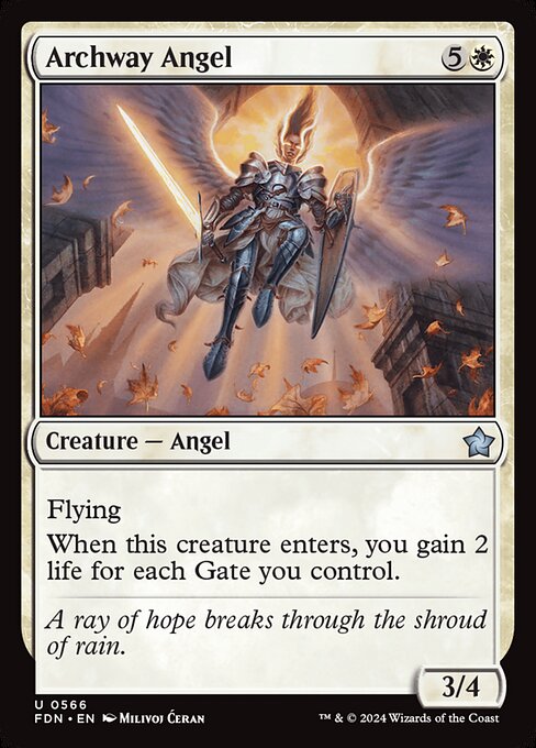 MTG Archway Angel FDN 566 Starter Collection Nonfoil