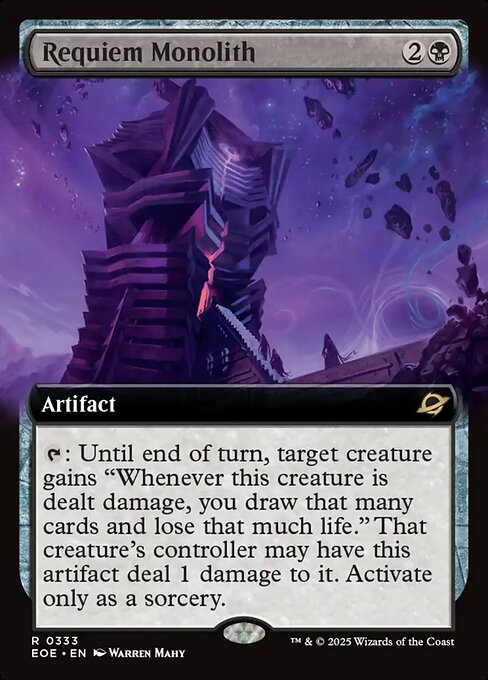 MTG Requiem Monolith EOE 333 Extended Art Foil