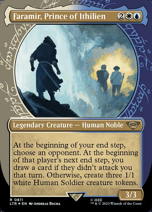 MTG Faramir, Prince of Ithilien LTR 811 Borderless Surge Foil