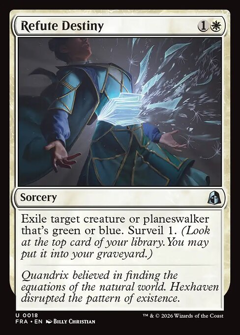 MTG Refute Destiny FRA 018 Standard Foil front
