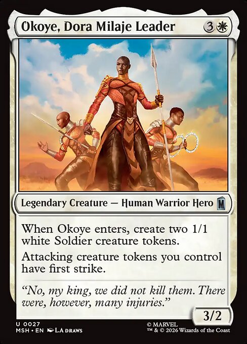 MTG Okoye, Dora Milaje Leader MSH 027 Regular Foil