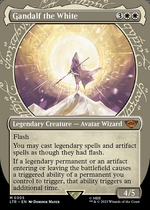 MTG Gandalf the White LTR 305 Showcase Ring Foil