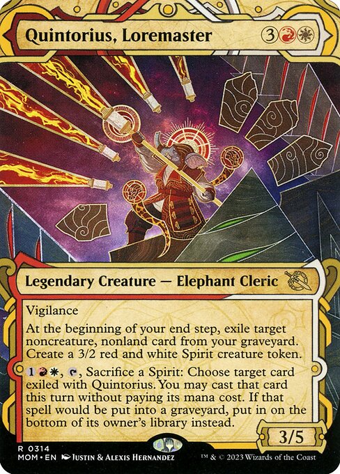 MTG Quintorius, Loremaster MOM 314 Planar Showcase Nonfoil