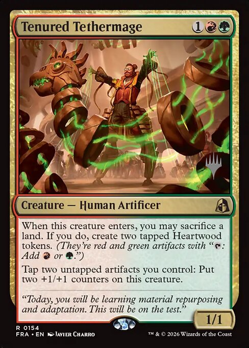 MTG Tenured Tethermage PFRA 154P Promo Pack Foil front