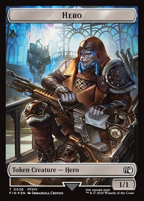 MTG Hero Token FIN 028 Token Surge Foil