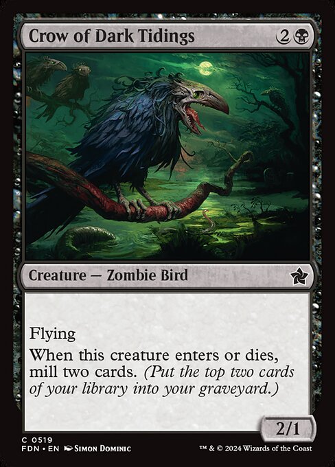 MTG Crow of Dark Tidings FDN 519 Beginner Box Nonfoil