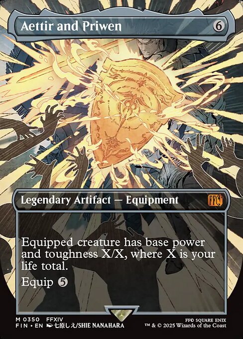 MTG Aettir and Priwen FIN 350 Borderless Woodblock Foil