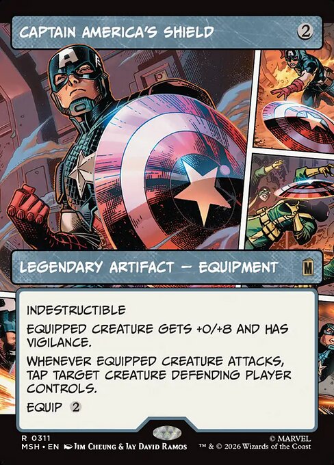 MTG Captain America's Shield MSH 311 Showcase Panel Nonfoil