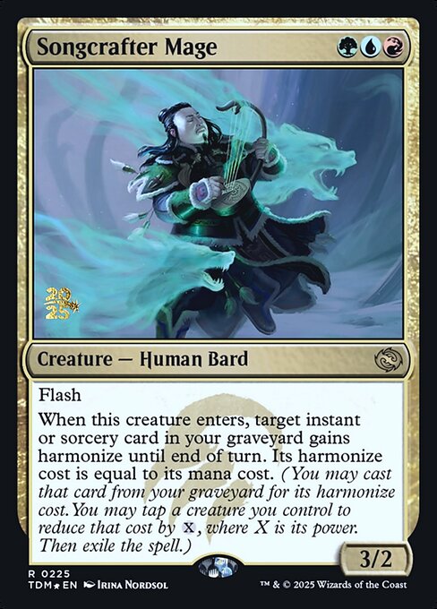 MTG Songcrafter Mage PTDM 225s Prerelease Foil