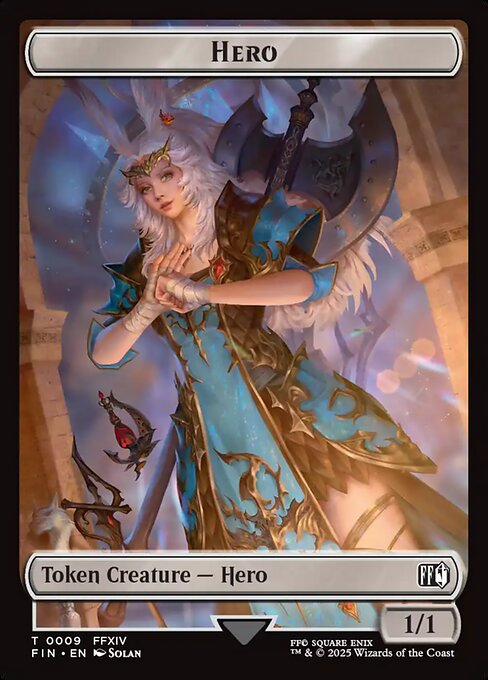 MTG Hero Token FIN 009 Token Nonfoil