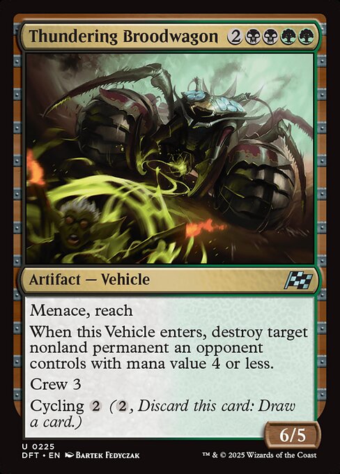 MTG Thundering Broodwagon DFT 225 Regular Nonfoil