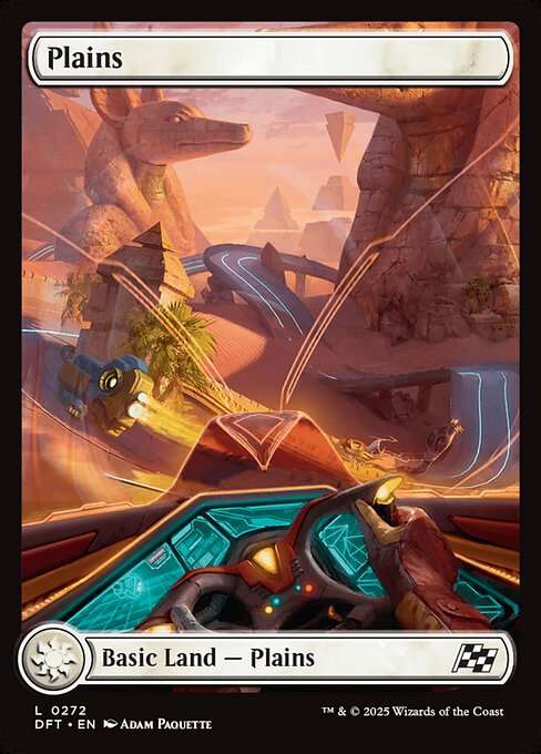 MTG Plains DFT 272 Full-Art Driver's Seat Basic Land Nonfoil
