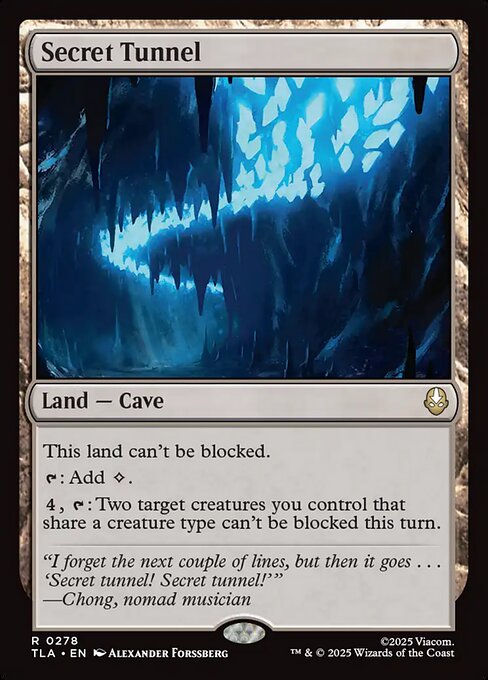 MTG Secret Tunnel TLA 278 Regular Foil
