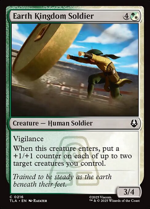 MTG Earth Kingdom Soldier TLA 216 Regular Nonfoil