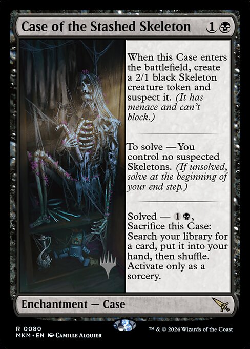 MTG Case of the Stashed Skeleton PMKM 080p Promo Pack Nonfoil