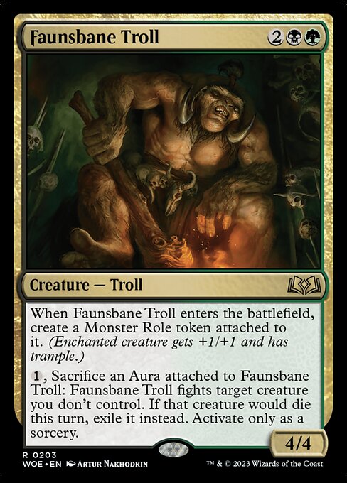 MTG Faunsbane Troll WOE 203 Regular Foil