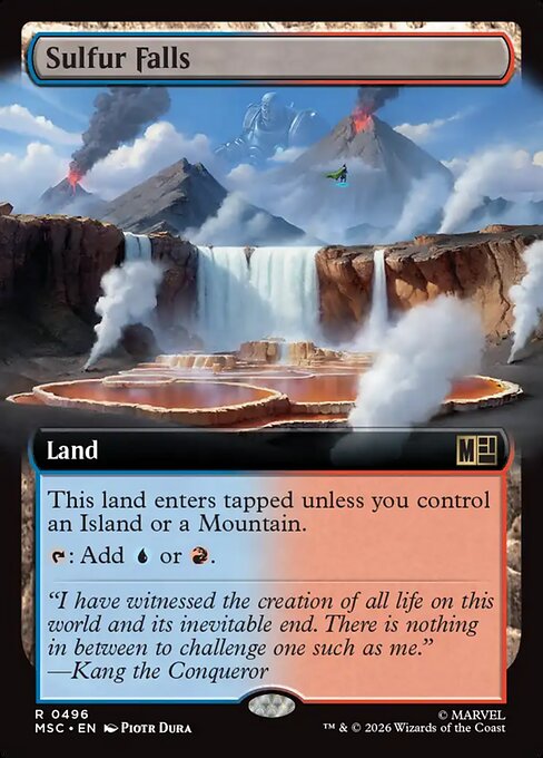 MTG Sulfur Falls MSC 496 Extended Art Nonfoil