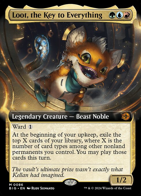 MTG Loot, the Key to Everything BIG 086 Extended Art Nonfoil