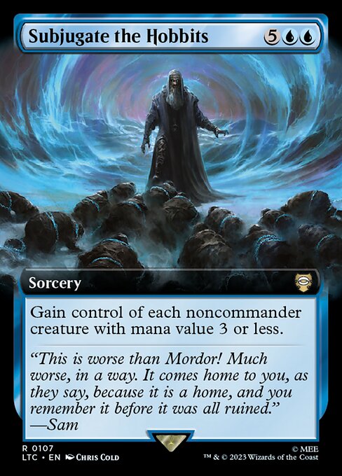 MTG Subjugate the Hobbits LTC 107 Extended Art Nonfoil