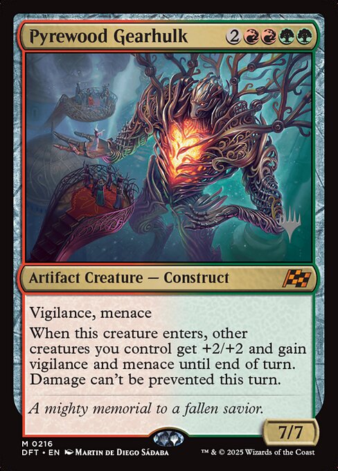 MTG Pyrewood Gearhulk PDFT 216p Promo Pack Nonfoil