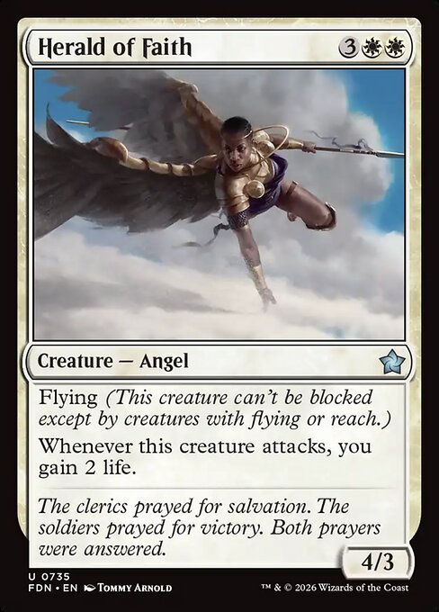 MTG Herald of Faith FDN 735 Welcome Deck Nonfoil