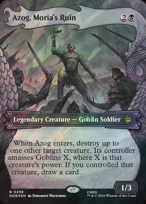MTG Azog, Moria's Ruin HOB 258 Alternate Art Foil
