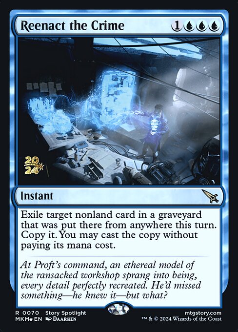 MTG Reenact the Crime PMKM 070s Prerelease Foil
