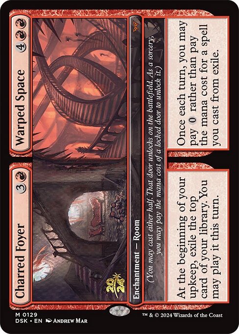 MTG Charred Foyer // Warped Space PDSK 129s Prerelease Foil