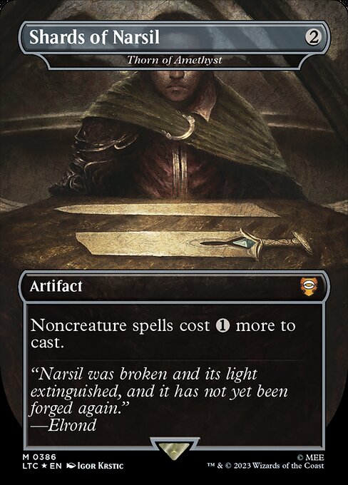 MTG Thorn of Amethyst LTC 386 Showcase Ring Surge Foil