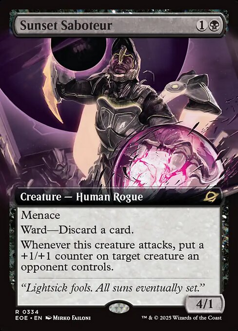 MTG Sunset Saboteur EOE 334 Extended Art Nonfoil
