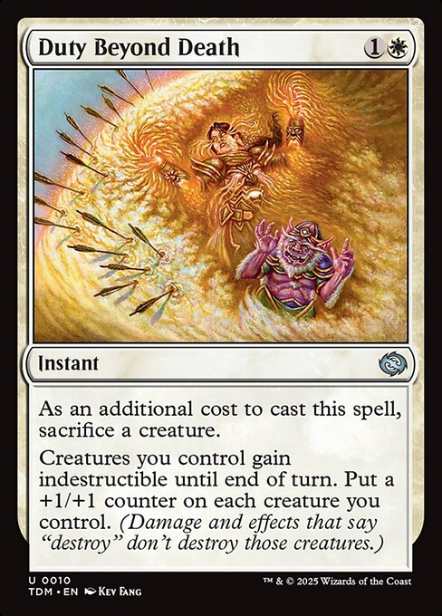 MTG Duty Beyond Death TDM 010 Regular Nonfoil