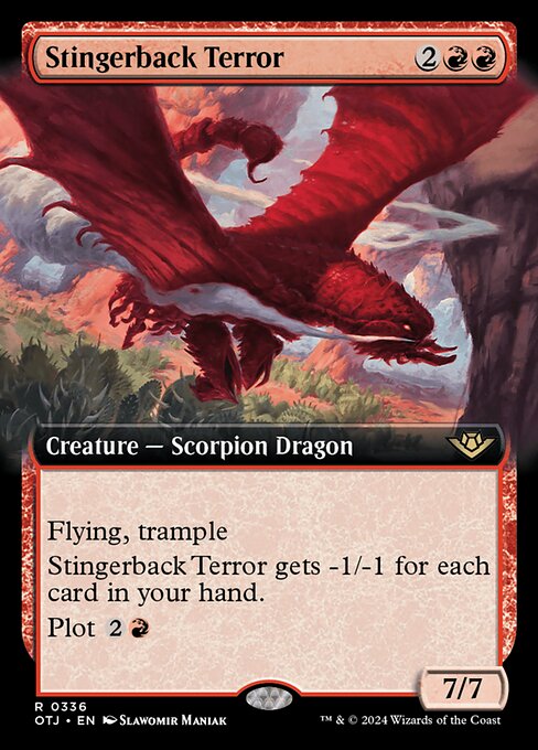 MTG Stingerback Terror OTJ 336 Extended Art Foil