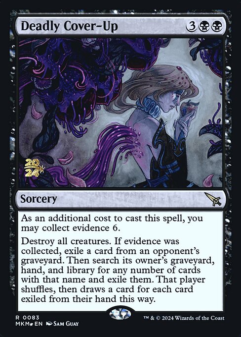 MTG Deadly Cover-Up PMKM 083s Prerelease Foil